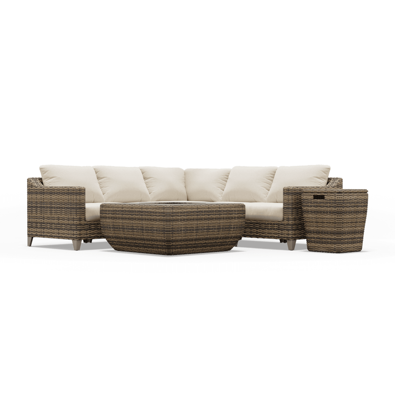 Denali Medium Outdoor Sectional with Fire Pit - SunVilla Home