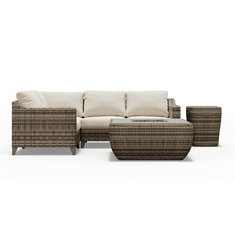 Denali Small Outdoor Sectional with Fire Pit - SunVilla Home