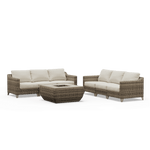 Denali Double Sofa Patio Set with Fire Pit - SunVilla Home