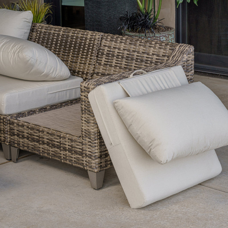Denali Loveseat with Slipper Chair Patio Set - SunVilla Home