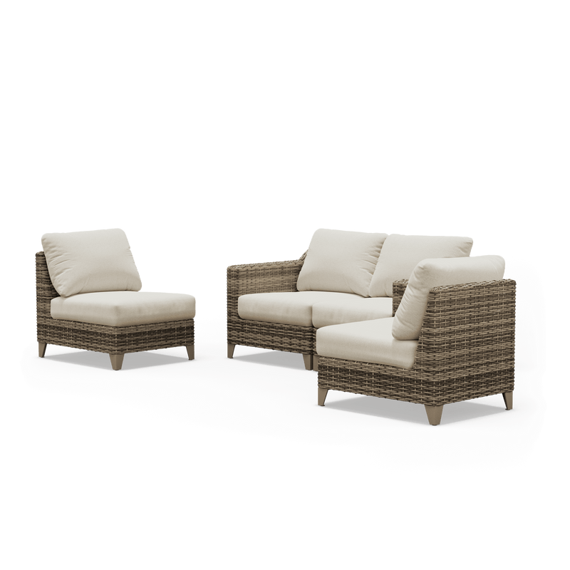 Denali Loveseat with Slipper Chair Patio Set - SunVilla Home