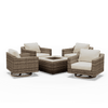 Denali Outdoor Swivel Chat Set with Fire Pit - SunVilla Home