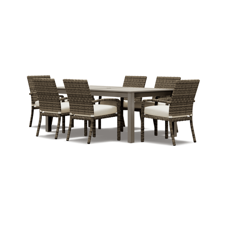 Denali Patio Dining Table & 6 Dining Armchairs - SunVilla Home
