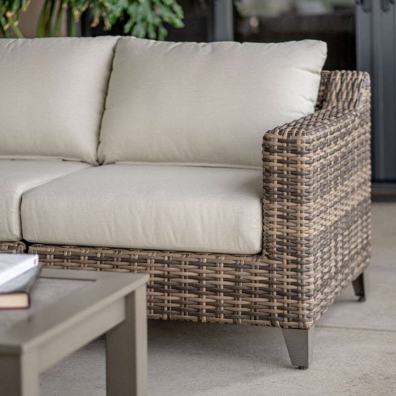 Denali Patio Sofa with Swivel-Rocking Lounge Chair Set - SunVilla Home